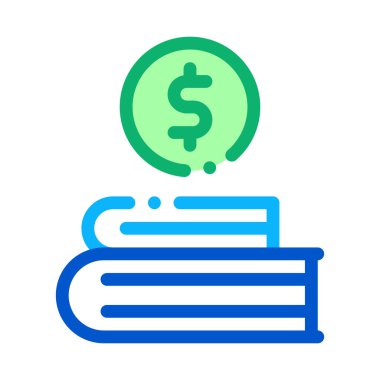 Yönetici Kitapları Simge Vektör Özeti İllüstrasyonu