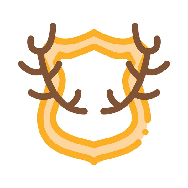 Deer Horns Icon Vector Outline Illustration — Stock Vector