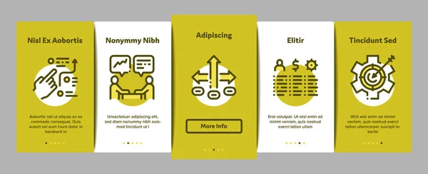 Strategi Manager Job Onboarding Elements Ikoner Set vektor — Stock vektor