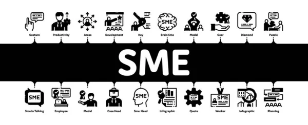 Sme Business Company - графический баннерный вектор — стоковый вектор