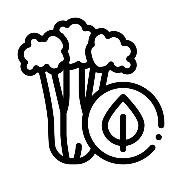 Celery Plant Icon Vector Outline Illustration — 图库矢量图片