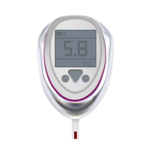 Glucose Meter Medical Electronic Equipment Vector — Stockový vektor