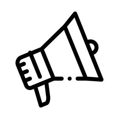 Hoparlör Aracı Simge Vektör Ana Hattı İllüstrasyonu