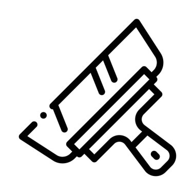 Palette Knife Icon Vector Outline Illustration