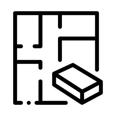 Construct House Icon Vector Outline Illustration