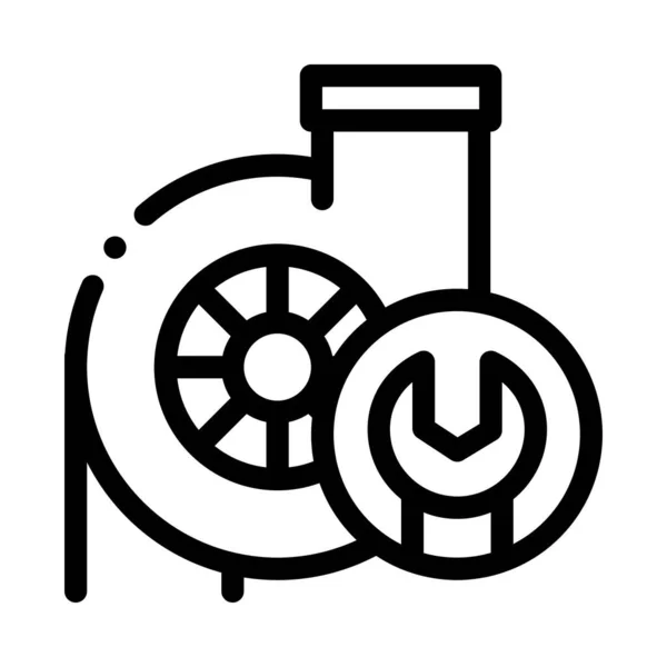 Turbine Repair Icon Vector Outline Illustration — Stockvektor