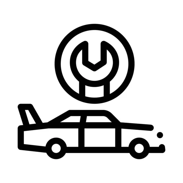 Herramienta de la llave del coche Icono Vector Esquema Ilustración — Vector de stock