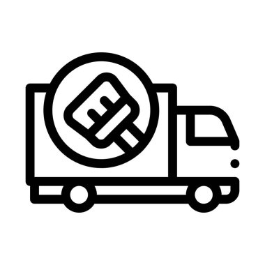 Cleaning Truck Icon Vector Outline Illustration