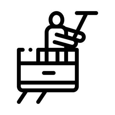 Window Washer Icon Vector Outline Illustration