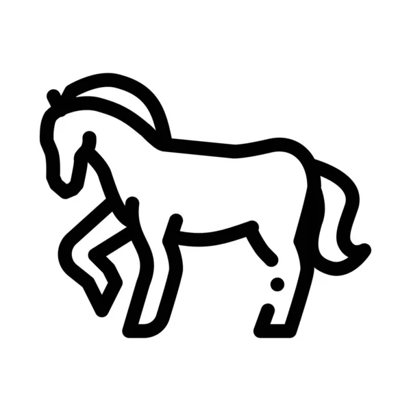 Illustrazione del profilo vettoriale dell'icona animale del cavallo — Vettoriale Stock