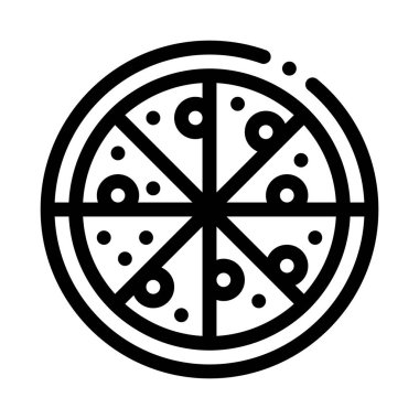 Pizza Italy Meal Icon Vector Outline Illustration
