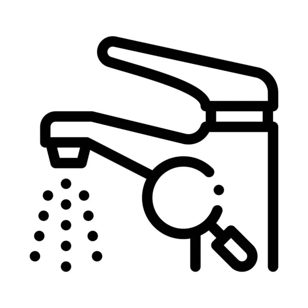 Faucet Research Icon Vector Outline Illustration — Διανυσματικό Αρχείο