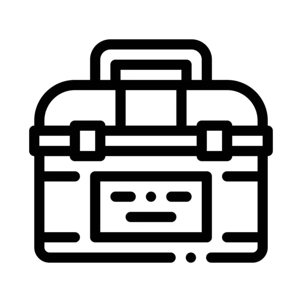 Toolbox Case Icon Vector Outline Illustration — Stok Vektör