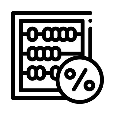 Abacus Count Tool Icon Vector Outline Illustration