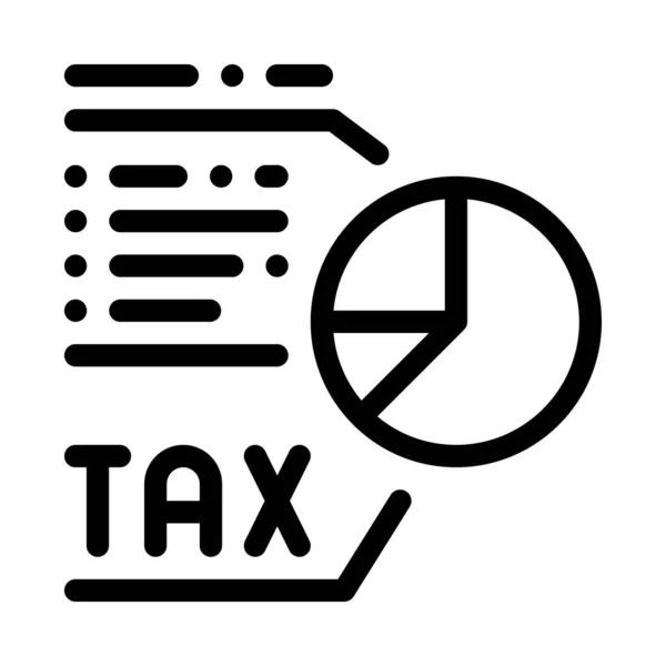 Tax Diagram Icon Vector Outline Illustration — Stockvektor