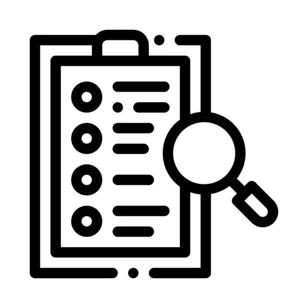 Document Research Icon Vector Outline Illustration — Stockový vektor