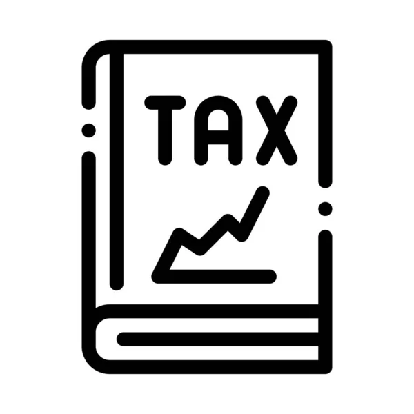 Tax Law Book Icon Vector Outline Illustration — Stockvektor