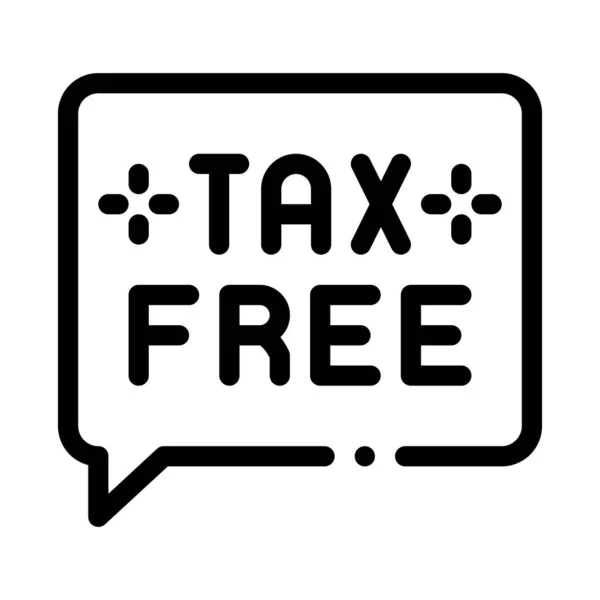 Tax Free Icon Vector Outline Illustration — Stok Vektör