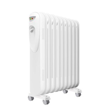 Electric Oil Heater Radiator Equipment Vector