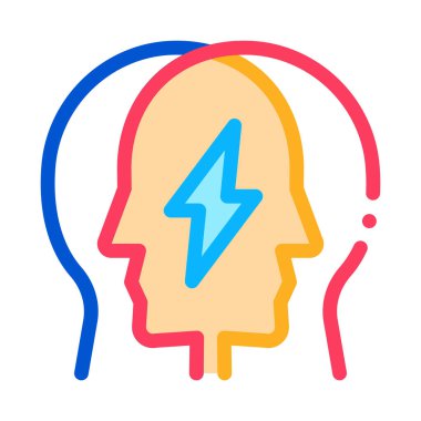 Human Versus Icon Vector Outline Illustration