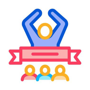 Battle Winner Icon Vector Outline Illustration