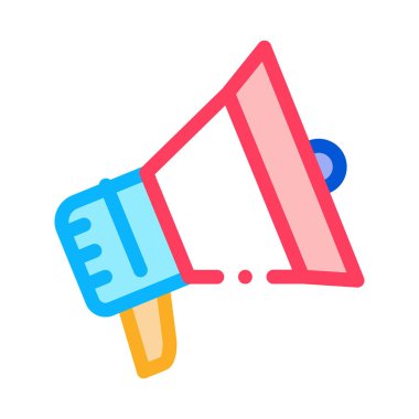 Hoparlör Aracı Simge Vektör Ana Hattı İllüstrasyonu