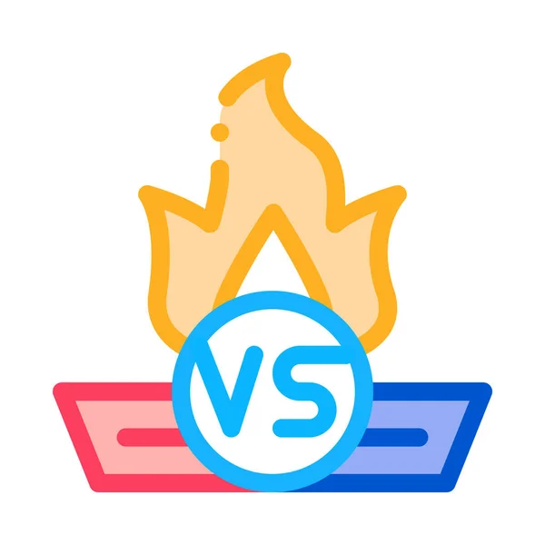 Battle Logo Icon Vector Outline Illustration — Stockvector