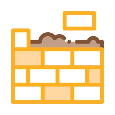 Bricklaying Icon Vector Outline Illustration
