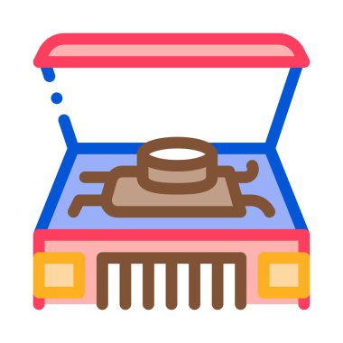 Car Research Icon Vector Outline Illustration