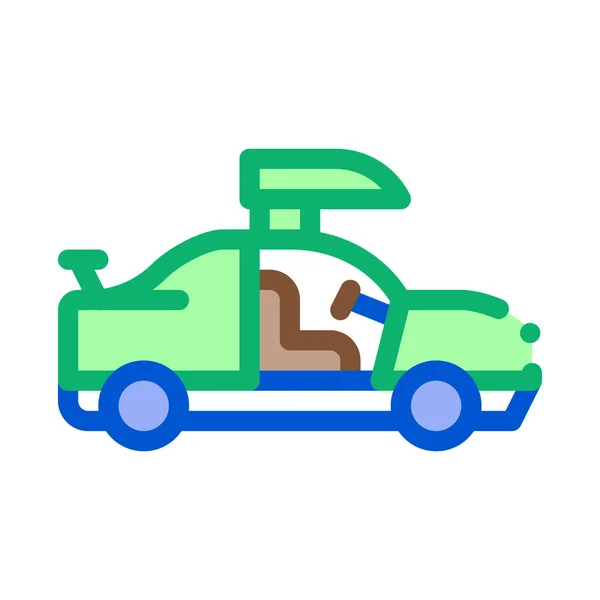Car Lifting Icon Vector Outline Illustration — Stok Vektör