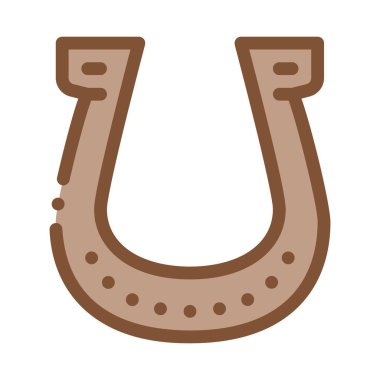 Horseshoe Icon Vector Outline Illustration