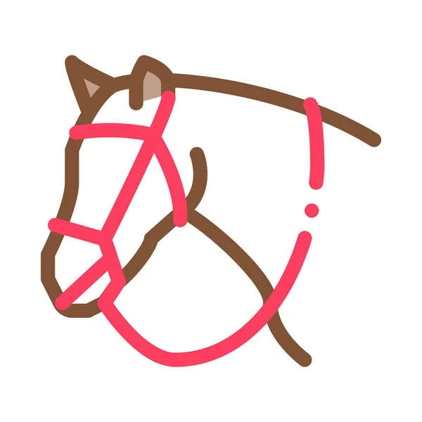 Icon cabeça de cavalo Vector Esboço ilustração — Vetor de Stock