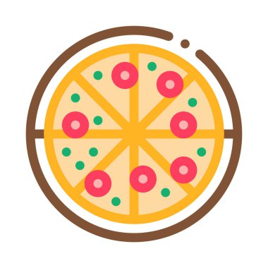 Pizza Italy Meal Icon Vector Outline Illustration