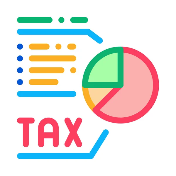 Tax Diagram Icon Vector Outline Illustration — Stockový vektor