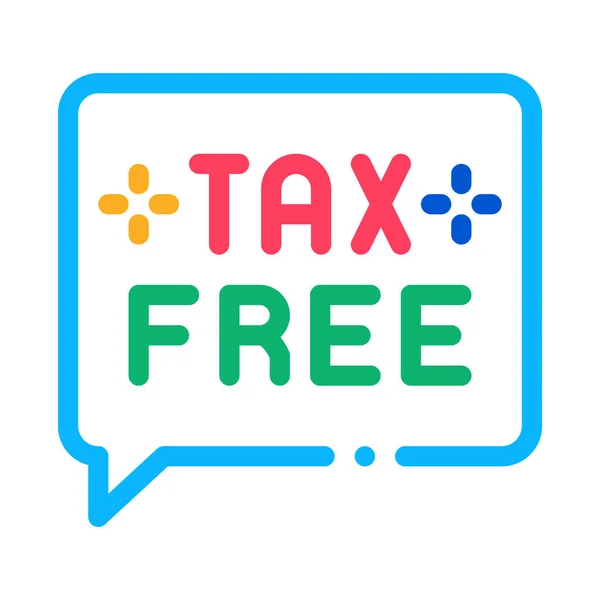 Tax Free Icon Vector Outline Illustration — Stock Vector