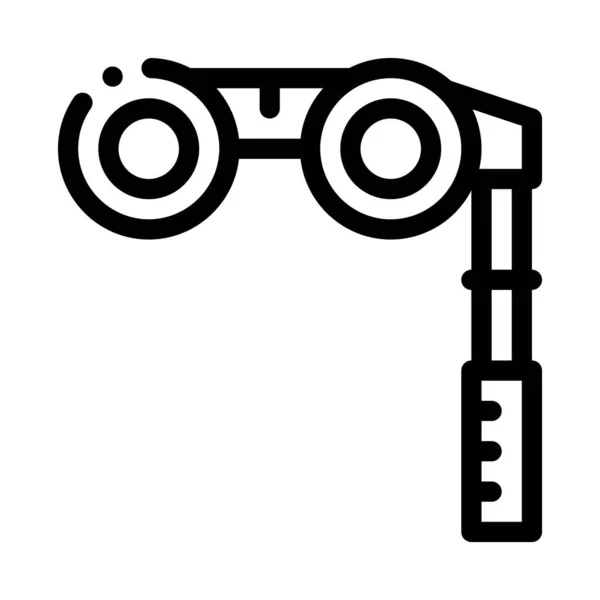 Binoculars Icon Vector Outline Illustration — Stock Vector