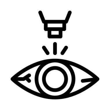 Lazer Göz Tedavi Vektörü Çizim Çizimi