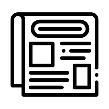 Gazete Simgesi Simgesi Vektör Özeti İllüstrasyonunda Haber