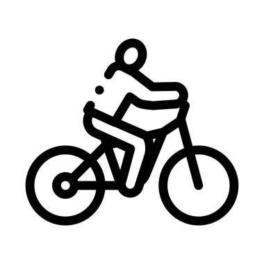 Bisiklet Simgesi Vektör Özeti Resimlerindeki Adam