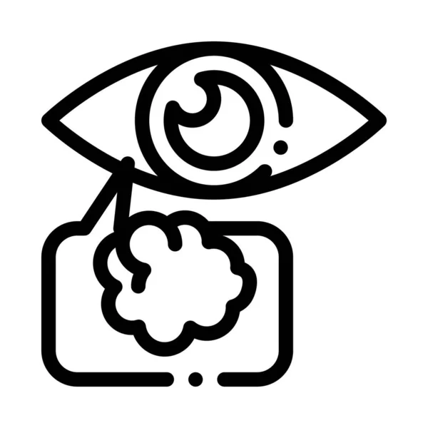 Бідні очі Вісімка іконка Векторна контурна ілюстрація — стоковий вектор