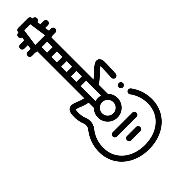 Illustration vectorielle de contour d'icône de guitare — Image vectorielle