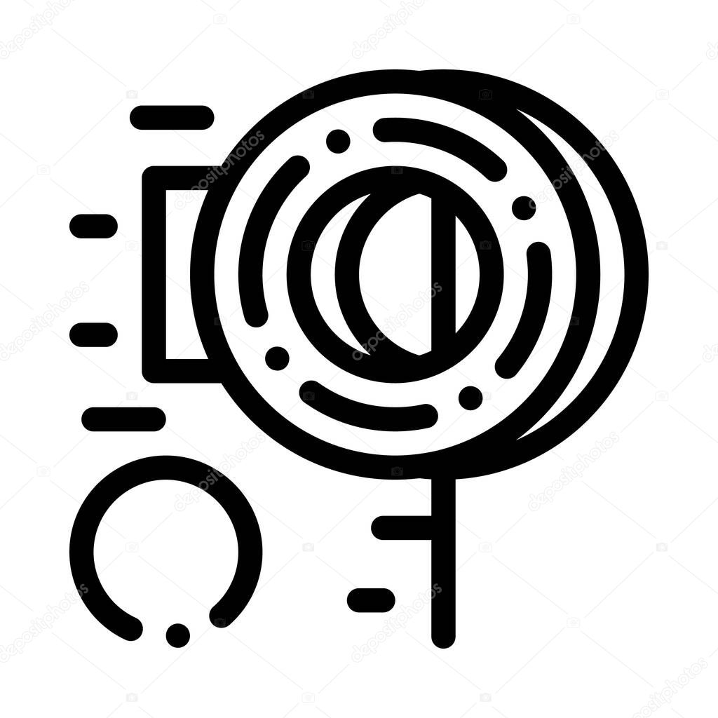 Folk Ball Game Icon Vector. Outline Folk Ball Game Sign. Isolated Contour Symbol Illustration