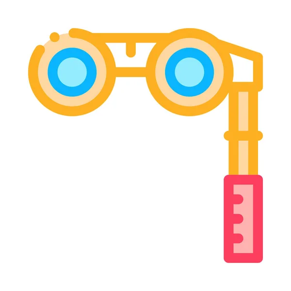 Binoculars Icon Vector Outline Illustration — Stock Vector