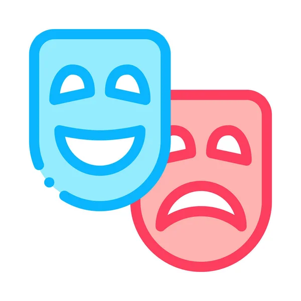 Masque Personnes Émotions Vecteur Illustration — Image vectorielle