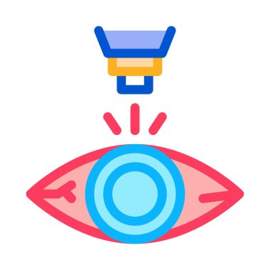 Lazer Göz Tedavi Vektörü Çizim Çizimi