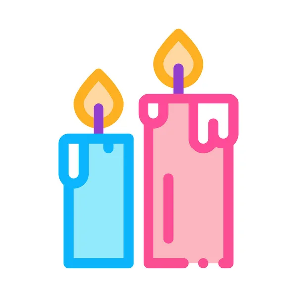 Aroma Candles Icon Vector Outline Illustration — Stock Vector