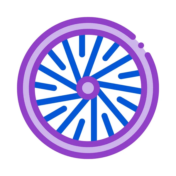 Εικονίδιο του τροχού ποδηλάτων Διανυσματική απεικόνιση περίγραμμα — Διανυσματικό Αρχείο