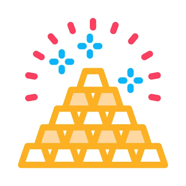 Heilige Piramide Ikoon Vector Overzicht Illustratie — Stockvector