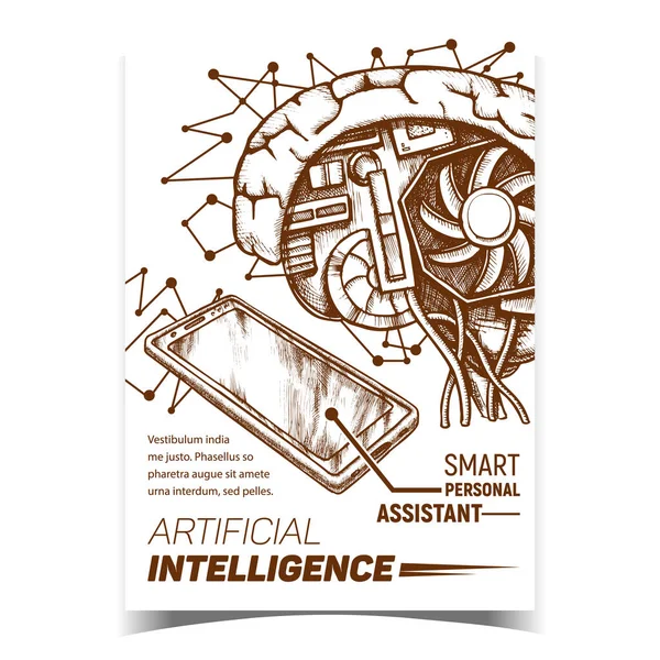 Yapay Zeka Ai Tanıtım Sancak Vektörü