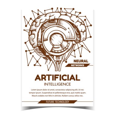 Yapay Zeka Reklam Sancakları Vektörü